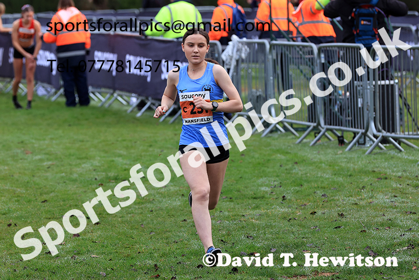 Junior Womens 2024 National Cross Country Relays, Berry Hill Park, Mansfield.   Photo: David T. Hewitson/Sports for All Pics